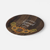 素朴秋 |秋のひまわり定年パーティー ペーパープレート (アングル)