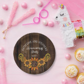 素朴秋 |秋のひまわり引っ越し祝いパーティーパーティー ペーパープレート (パーティー)