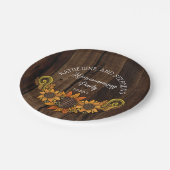 素朴秋 |秋のひまわり引っ越し祝いパーティーパーティー ペーパープレート (アングル)