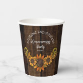 素朴秋 |秋のひまわり引っ越し祝いパーティーパーティー 紙コップ (正面)