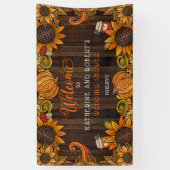 素朴秋 | 秋のウェディングシャワーウェルカムバナー 横断幕 (縦)