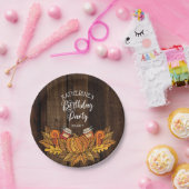 素朴秋 |秋のカボチャ |葉誕生会 ペーパープレート (パーティー)