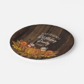 素朴秋 |秋のカボチャ |葉誕生会 ペーパープレート (アングル)