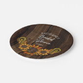 素朴秋 |秋サンフラワーズブライダルシャワー ペーパープレート (アングル)