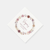 素朴秋WIldflowerフローラ100誕生日 スタンダードカクテルナプキン (角)