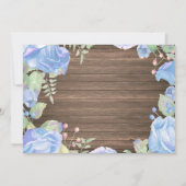 素朴第1誕生日招待状ブルーフローラ 招待状 (裏面)