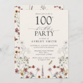 素朴第100回誕生会野花園 招待状 (正面/裏面)