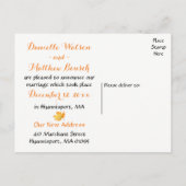 素朴紅葉たった今結婚しましたオ結婚レンジズ 案内ポストカード (裏面)