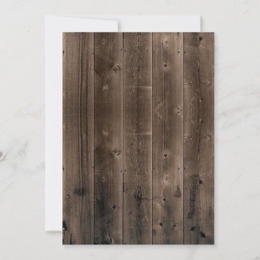 素朴紅葉はBBQ Barn結婚の 招待状 (裏面)