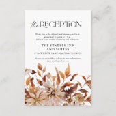 素朴紅葉ウェディングレセプション エンクロージャーカード (正面)