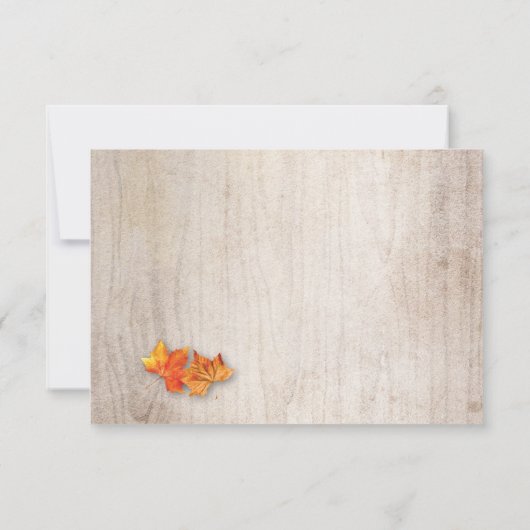 素朴紅葉ストリングライトウェディングRSVP 出欠カード (裏面)