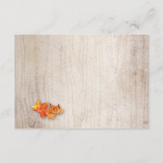 素朴紅葉ストリングラ結婚イトの詳細 エンクロージャーカード (裏面)