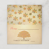 素朴紅葉ツリーライトテーブルカード プレイスカード (外部開封)