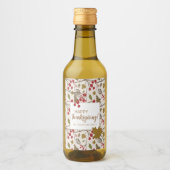 素朴紅葉ハッピーサンクスギビングカスタム ワインラベル (正面)