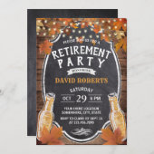 素朴紅葉ビール退職パーティー 招待状 (正面/裏面)