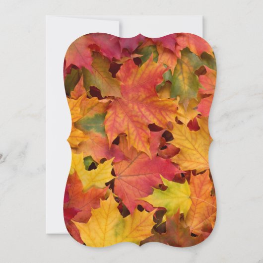 素朴紅葉ミュージックシート結婚式招待状 招待状 (裏面)