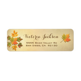 素朴紅葉住所 シール