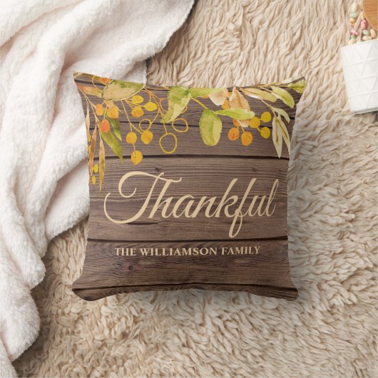 素朴紅葉感謝 クッション (ブランケット)