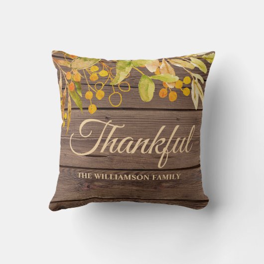 素朴紅葉感謝 クッション (裏面)