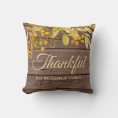 素朴紅葉感謝 クッション (正面)