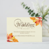 素朴紅葉書道結婚のWebサイト エンクロージャーカード (スタンド正面)