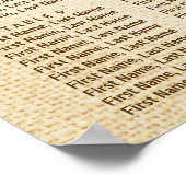 素朴紅葉灯座席表 ポスター (角)