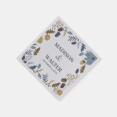 素朴紅葉秋の結婚式テーブル番号昼寝 スタンダードカクテルナプキン (角)