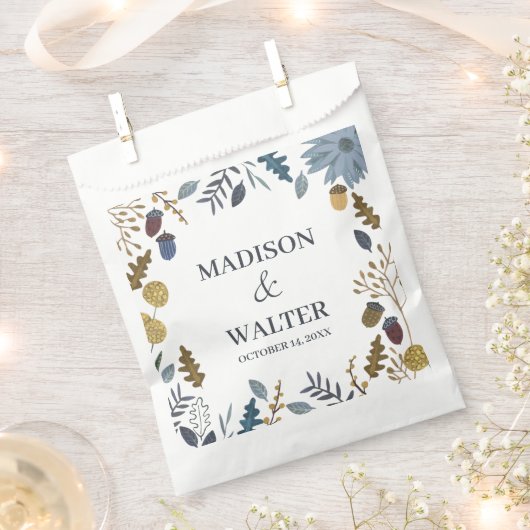 素朴紅葉秋の結婚式テーブル番号昼寝 フェイバーバッグ (クリップ留めされた状態)