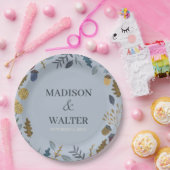 素朴紅葉秋の結婚式テーブル番号昼寝 ペーパープレート (パーティー)