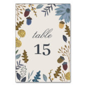 素朴紅葉秋の結婚式テーブル番号 テーブルナンバー (正面)