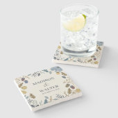 素朴紅葉秋の結婚式装飾用クッション ストーンコースター (横)