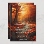 素朴紅葉秋の自然結婚ズ 招待状 (正面/裏面)