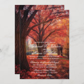 素朴紅葉秋の自然結婚ズ 招待状 (正面/裏面)