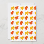 素朴紅葉秋フローラ60誕生日 招待状 (裏面)