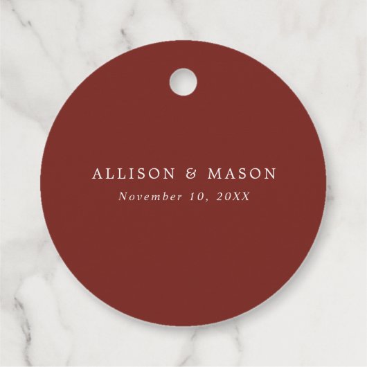 素朴紅葉秋結婚リース フェイバータグ (裏面)