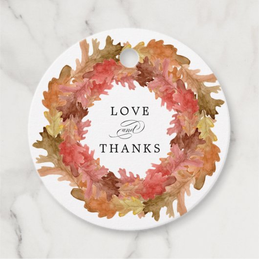 素朴紅葉秋結婚リース フェイバータグ (正面)