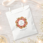 素朴紅葉秋結婚リース フェイバーバッグ (クリップ留めされた状態)