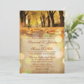 素朴紅葉秋結婚式招待状 招待状 (スタンド正面)