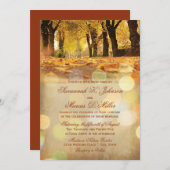 素朴紅葉秋結婚式招待状 招待状 (正面/裏面)