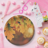 素朴紅葉紙プレート ペーパープレート (パーティー)