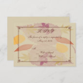 素朴紅葉結婚の応答カード 出欠カード (正面/裏面)