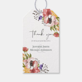 素朴紅葉結婚コレクション – 予算 ギフトタグ