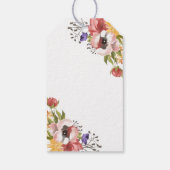 素朴紅葉結婚コレクション – 予算 ギフトタグ (裏面)