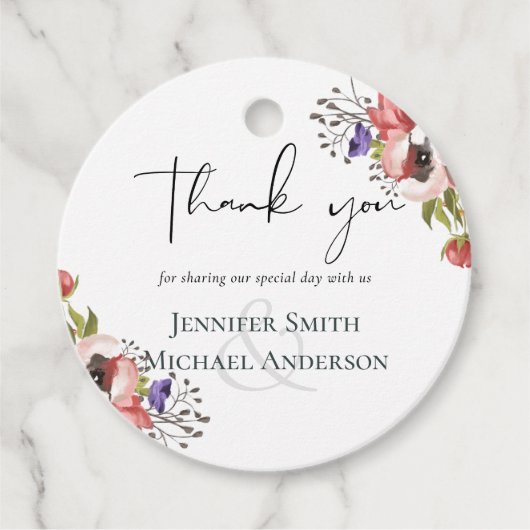 素朴紅葉結婚コレクション – 予算 フェイバータグ (正面)