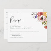 素朴紅葉結婚コレクション – 予算 ポストカード (正面/裏面)