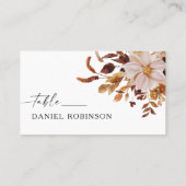 素朴紅葉結婚ズフラット プレイスカード (裏面)