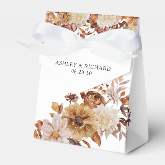 素朴紅葉結婚式の引き出物ボックス フェイバーボックス (正面サイド)