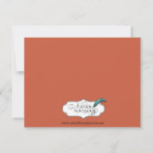 素朴紅葉結婚式の日付の保存 セーブザデート (裏面)