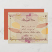 素朴紅葉結婚式の日付の保存 セーブザデート (正面/裏面)