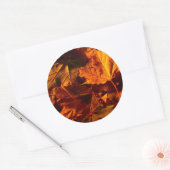 素朴紅葉結婚式招待状カスタムシール ラウンドシール (封筒)